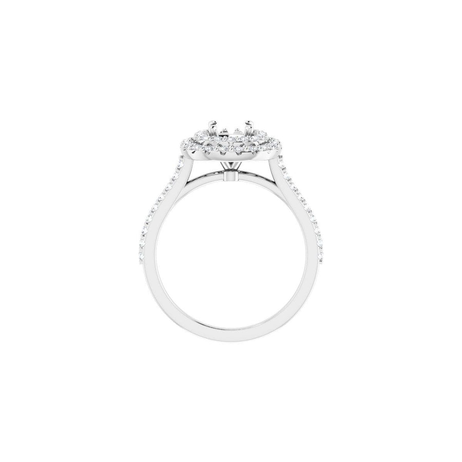 Cushion Double Halo-Style Engagement Ring Semi-Mount - gallery - Series 122918