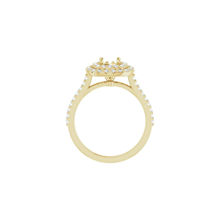 Cushion Double Halo-Style Engagement Ring Semi-Mount - gallery - Series 122918