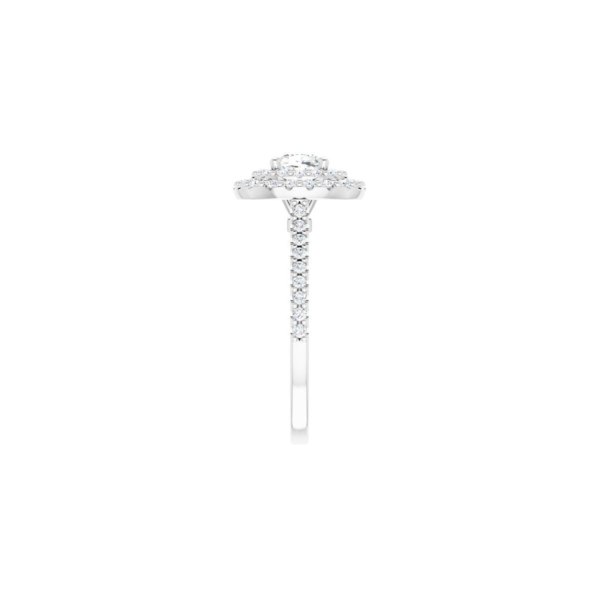 Cushion Double Halo-Style Engagement Ring Semi-Mount - gallery - Series 122918