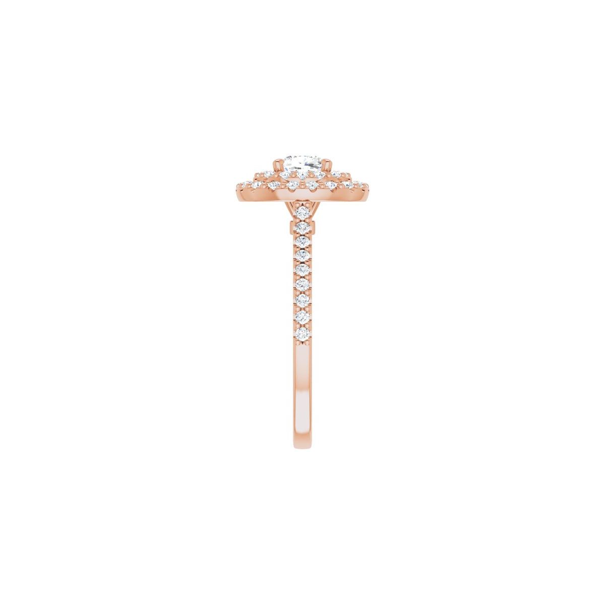 Cushion Double Halo-Style Engagement Ring Semi-Mount - gallery - Series 122918