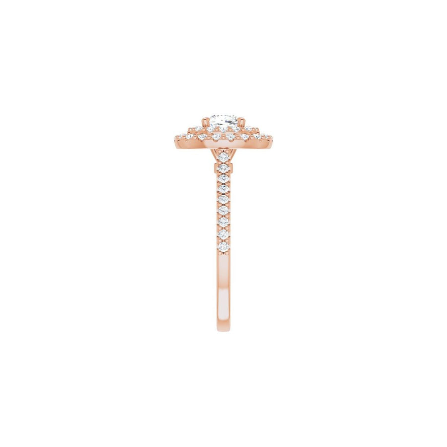 Cushion Double Halo-Style Engagement Ring Semi-Mount - gallery - Series 122918