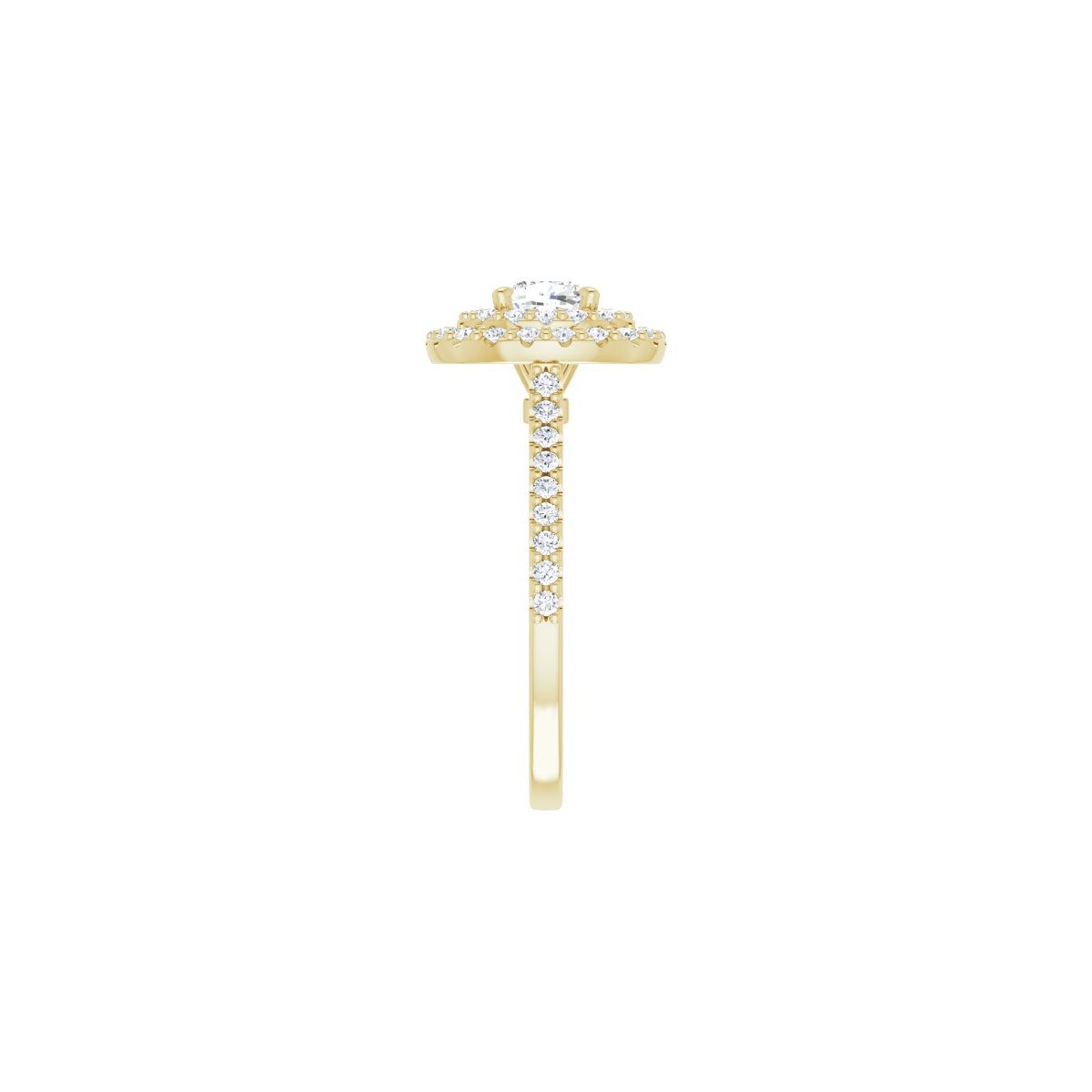 Cushion Double Halo-Style Engagement Ring Semi-Mount - gallery - Series 122918
