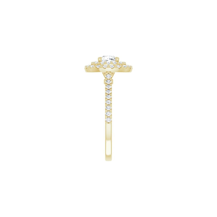 Cushion Double Halo-Style Engagement Ring Semi-Mount - gallery - Series 122918