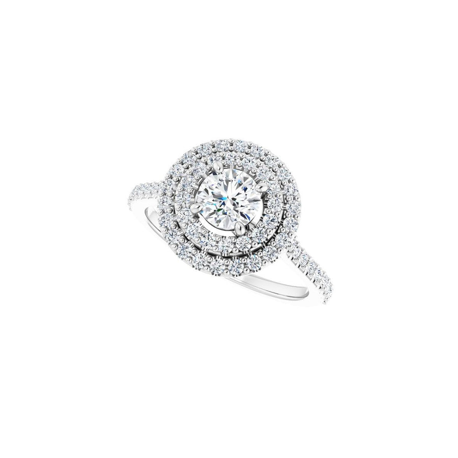 Round Double Halo-Style Engagement Ring Semi-Mount - gallery - Series 122918