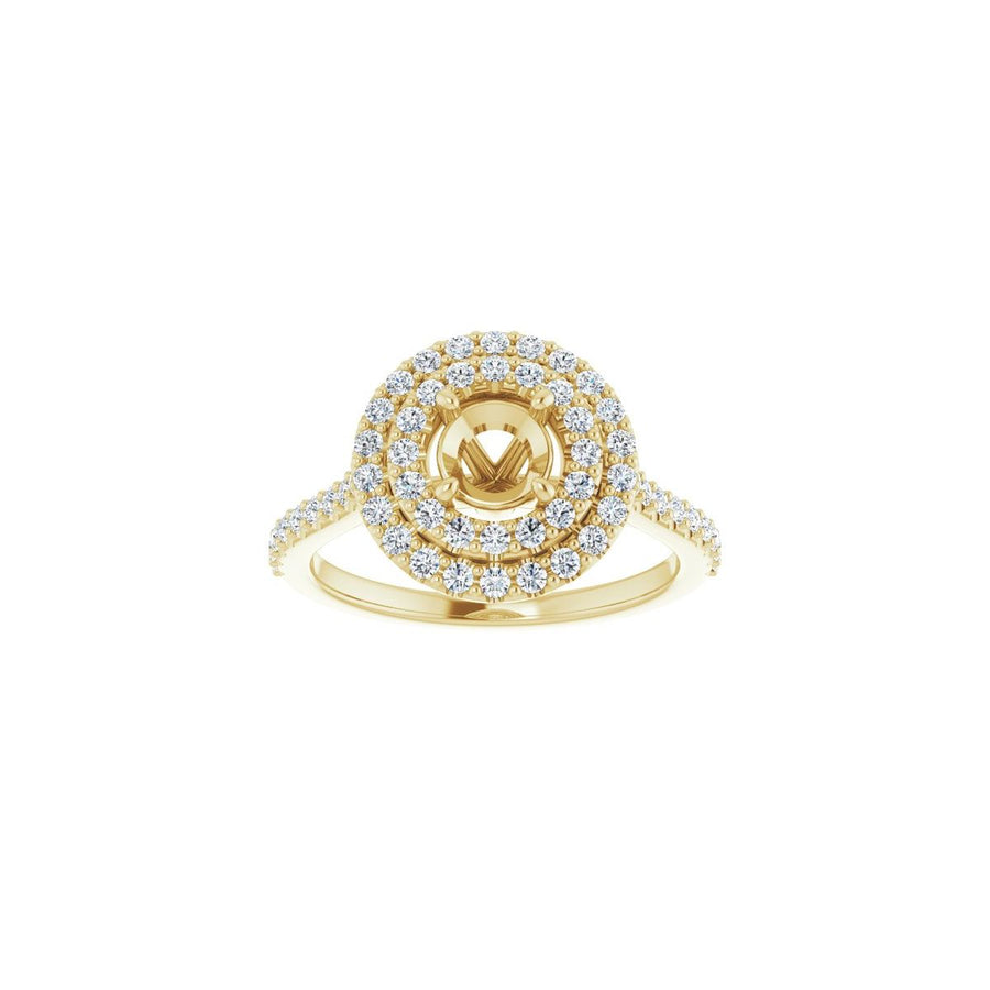 Round Double Halo-Style Engagement Ring Semi-Mount - gallery - Series 122918
