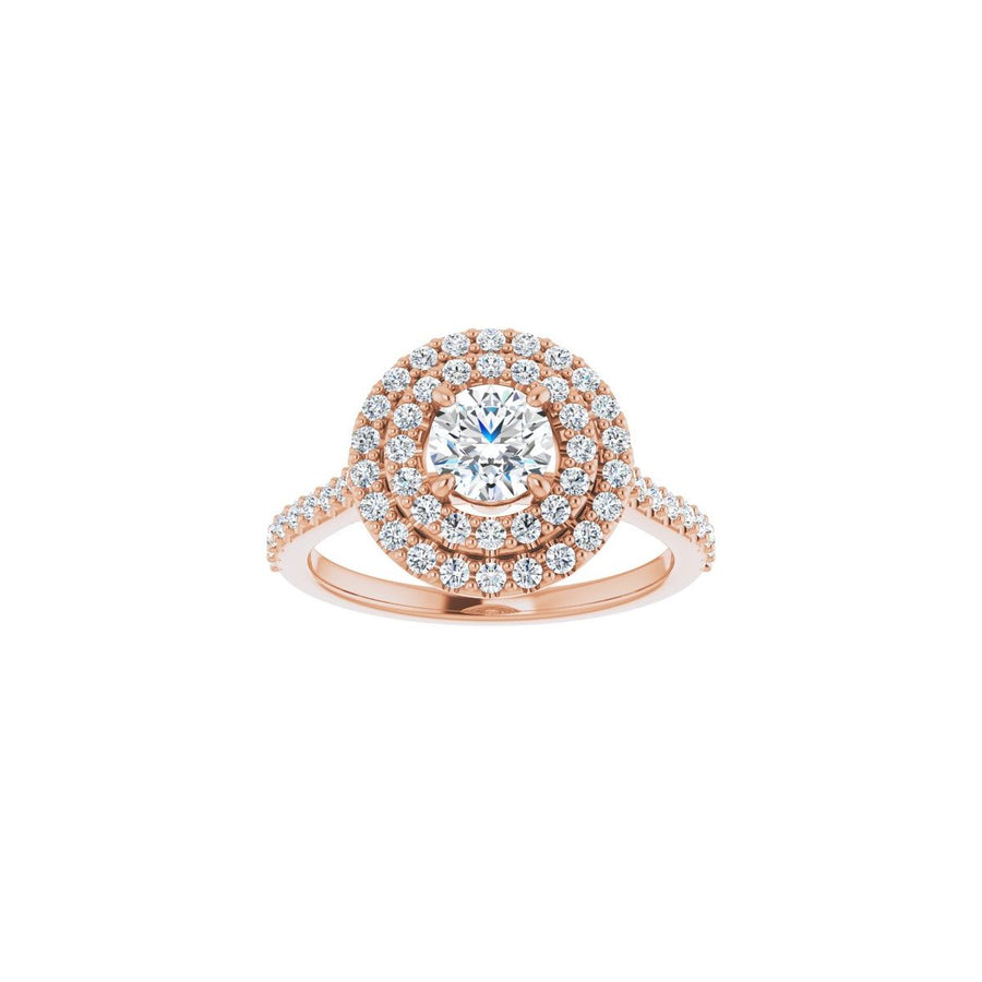 Round Double Halo-Style Engagement Ring Semi-Mount - gallery - Series 122918