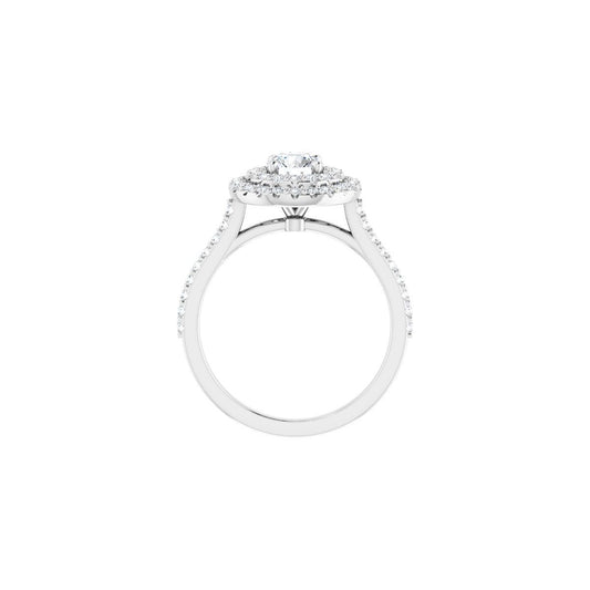 Round Double Halo-Style Engagement Ring Semi-Mount - gallery - Series 122918