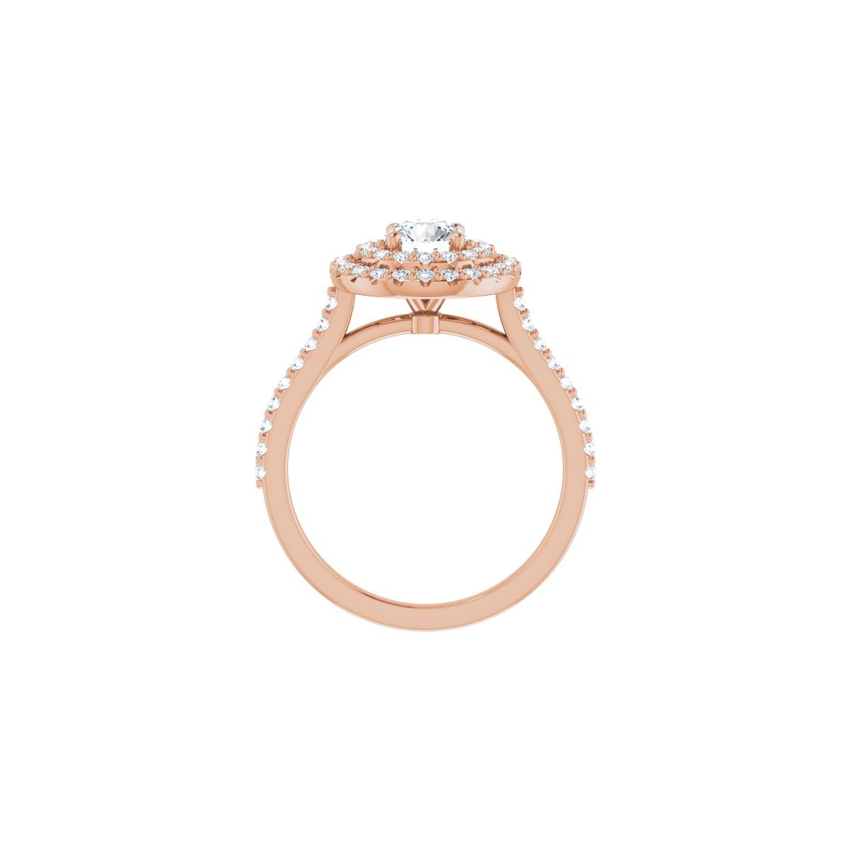 Round Double Halo-Style Engagement Ring Semi-Mount - gallery - Series 122918