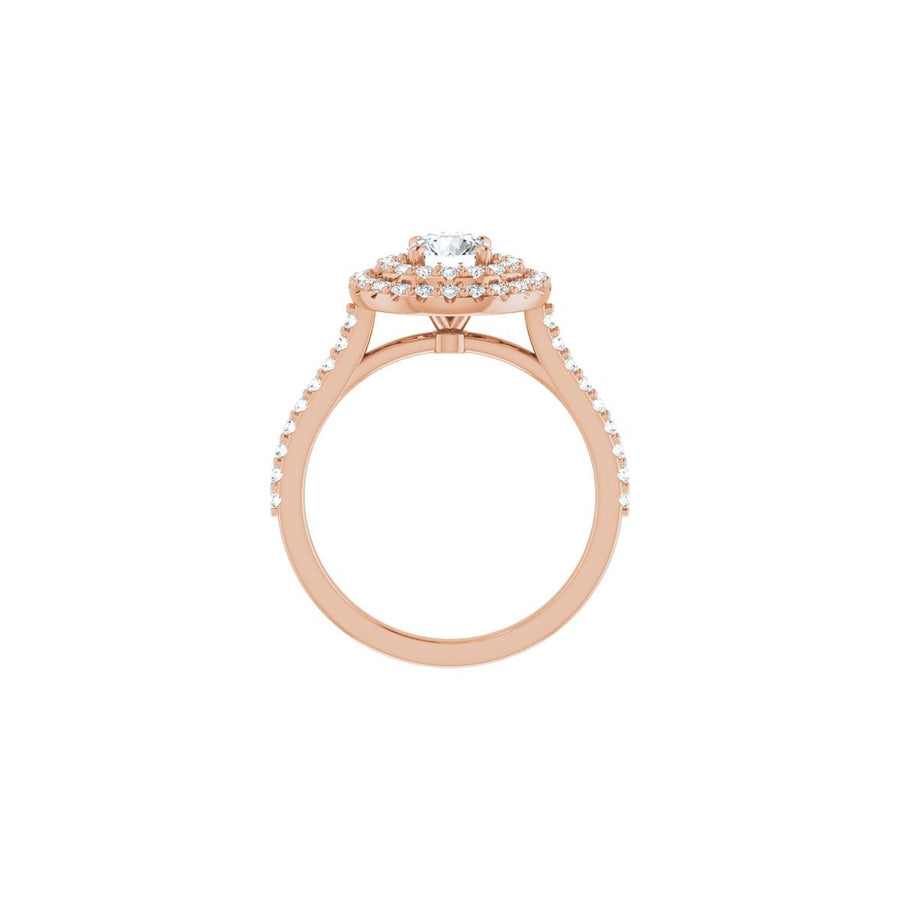Round Double Halo-Style Engagement Ring Semi-Mount - gallery - Series 122918