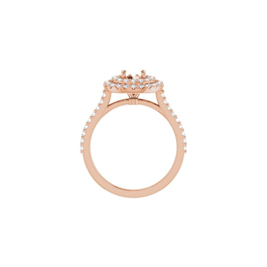 Round Double Halo-Style Engagement Ring Semi-Mount - gallery - Series 122918