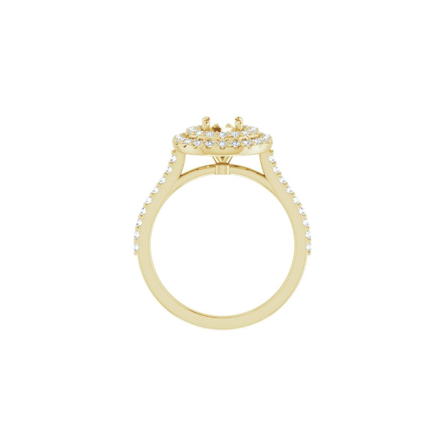 Round Double Halo-Style Engagement Ring Semi-Mount - gallery - Series 122918