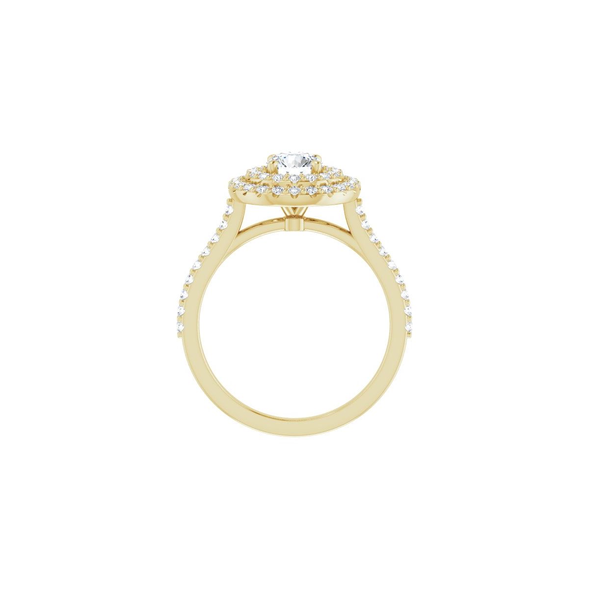 Round Double Halo-Style Engagement Ring Semi-Mount - gallery - Series 122918