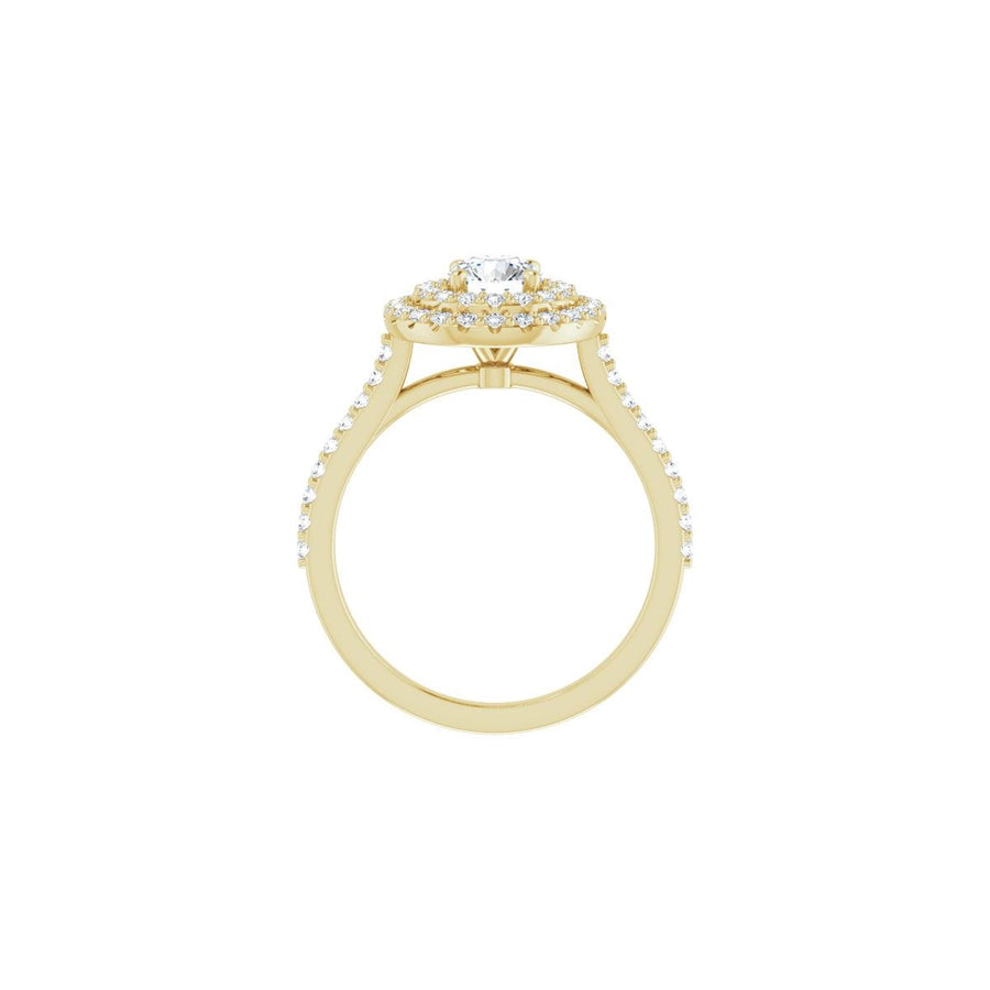Round Double Halo-Style Engagement Ring Semi-Mount - gallery - Series 122918