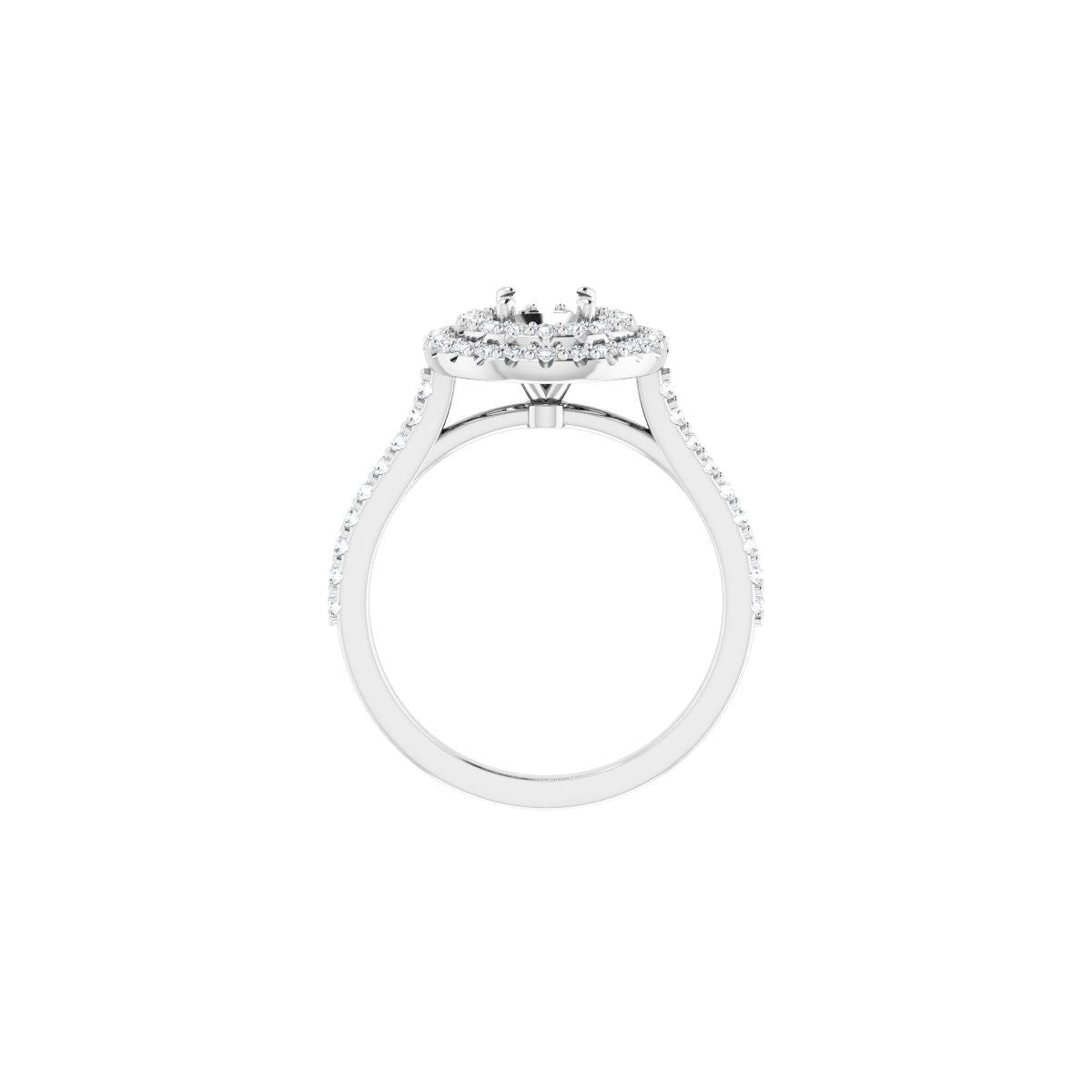 Round Double Halo-Style Engagement Ring Semi-Mount - gallery - Series 122918