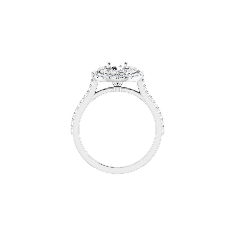 Round Double Halo-Style Engagement Ring Semi-Mount - gallery - Series 122918