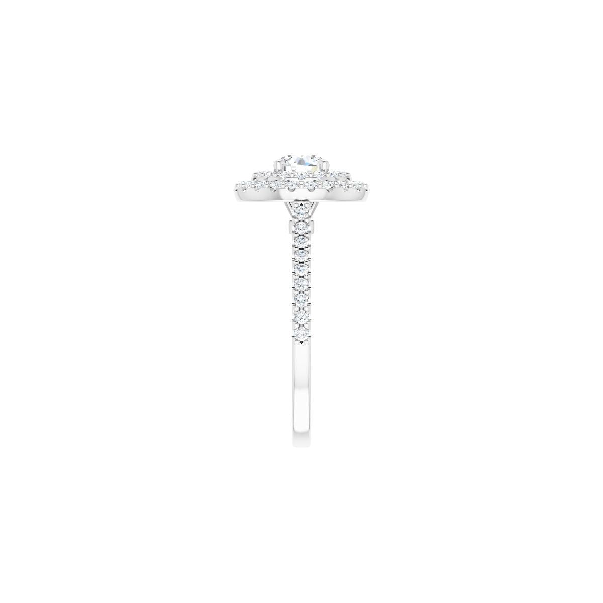 Round Double Halo-Style Engagement Ring Semi-Mount - gallery - Series 122918