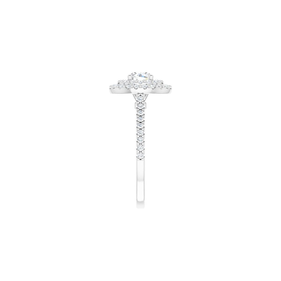 Round Double Halo-Style Engagement Ring Semi-Mount - gallery - Series 122918