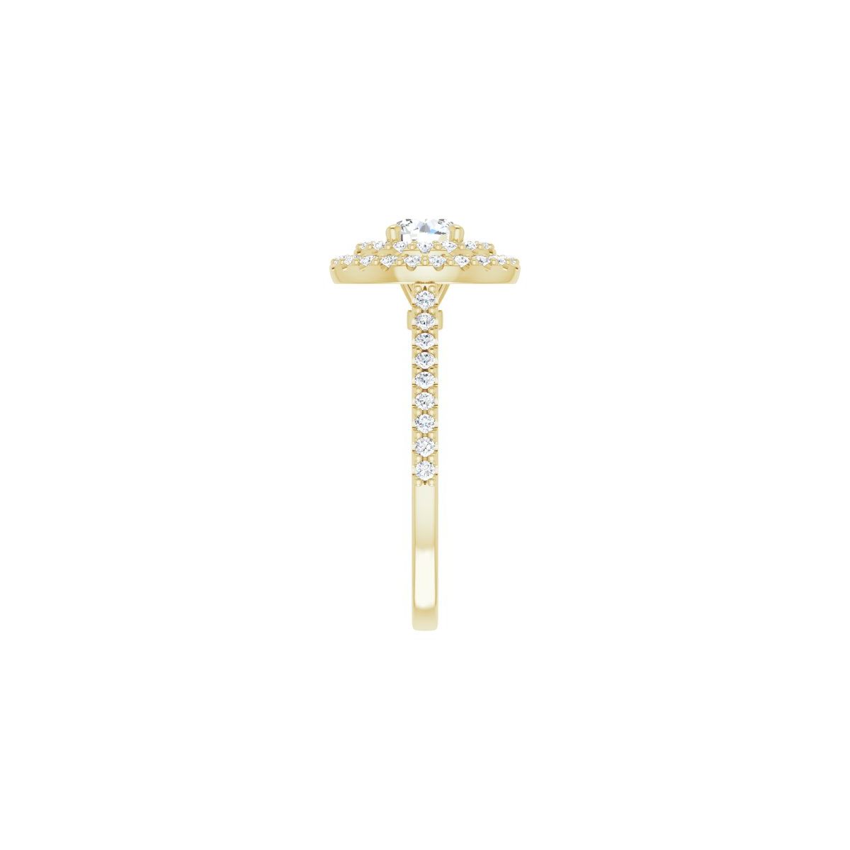 Round Double Halo-Style Engagement Ring Semi-Mount - gallery - Series 122918