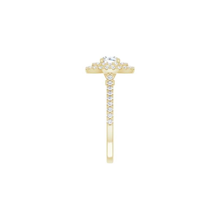 Round Double Halo-Style Engagement Ring Semi-Mount - gallery - Series 122918