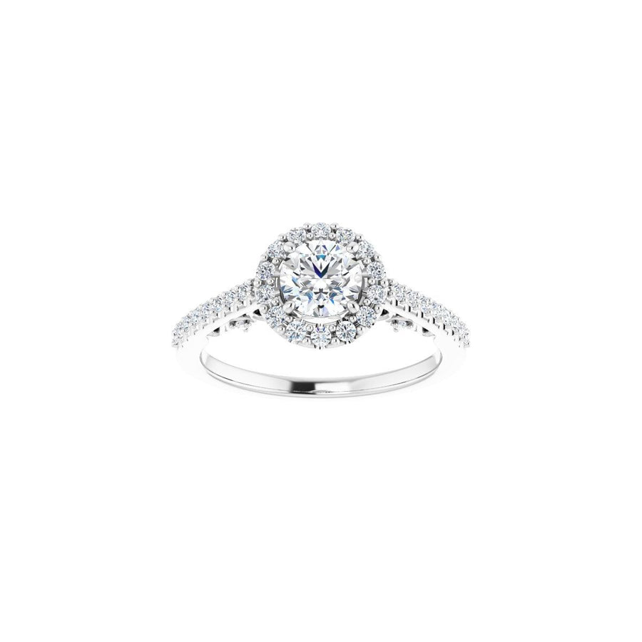 Round Halo-Style Engagement Ring Semi-Mount - gallery - Series 122909