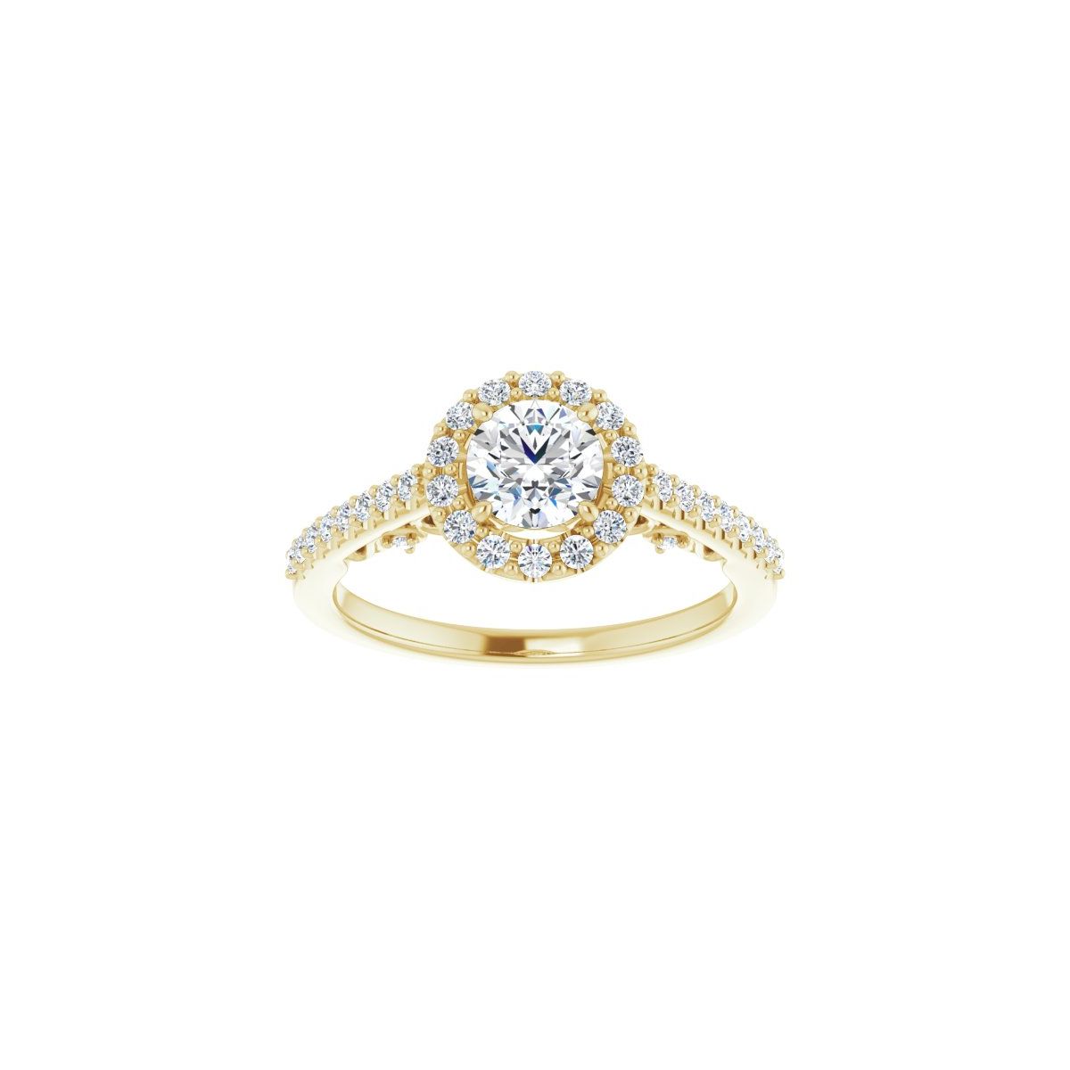 Round Halo-Style Engagement Ring Semi-Mount - gallery - Series 122909