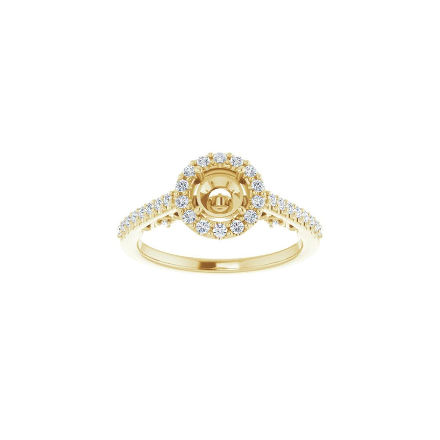 Round Halo-Style Engagement Ring Semi-Mount - gallery - Series 122909