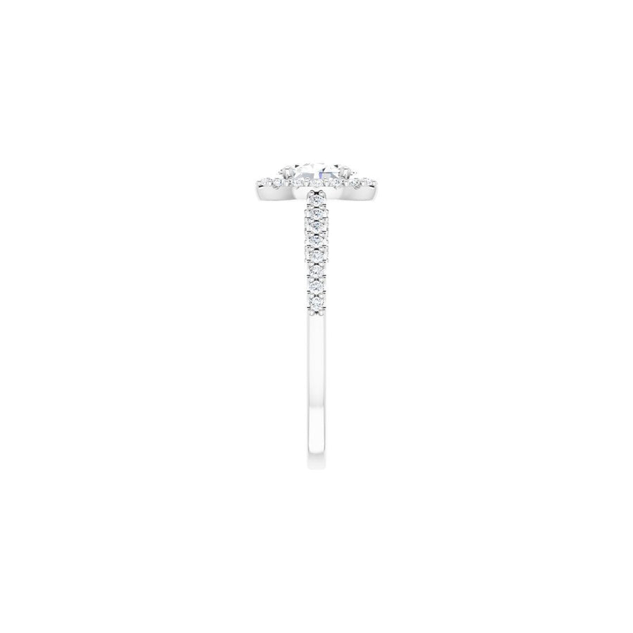 Oval Halo-Style Engagement Ring Semi-Mount - gallery - Series 122909