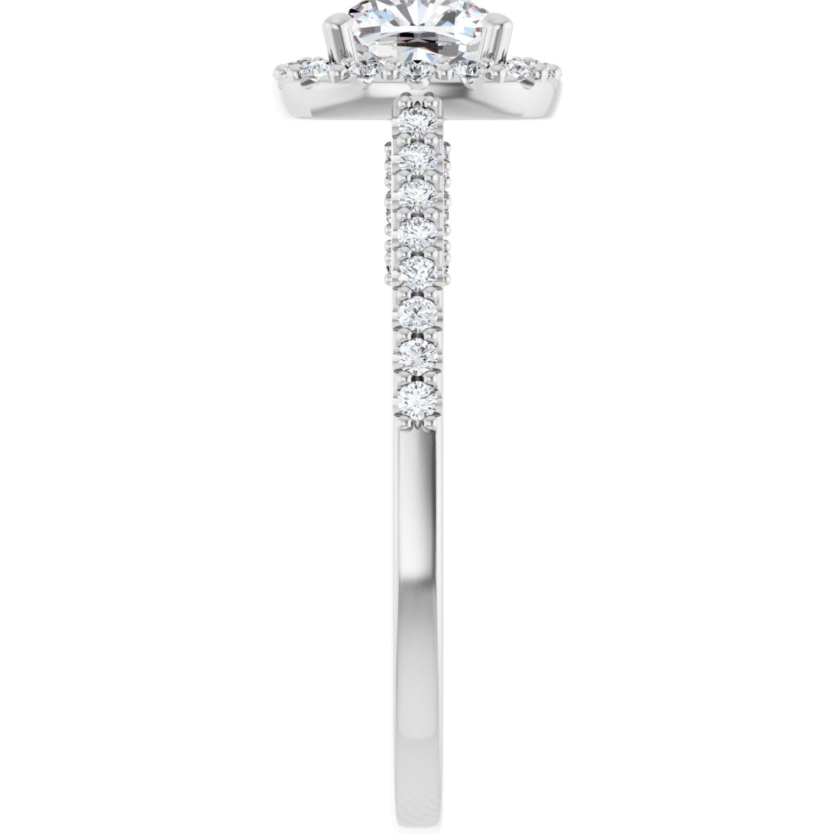 Cushion Halo-Style Engagement Ring Semi-Mount - gallery - Series 122909