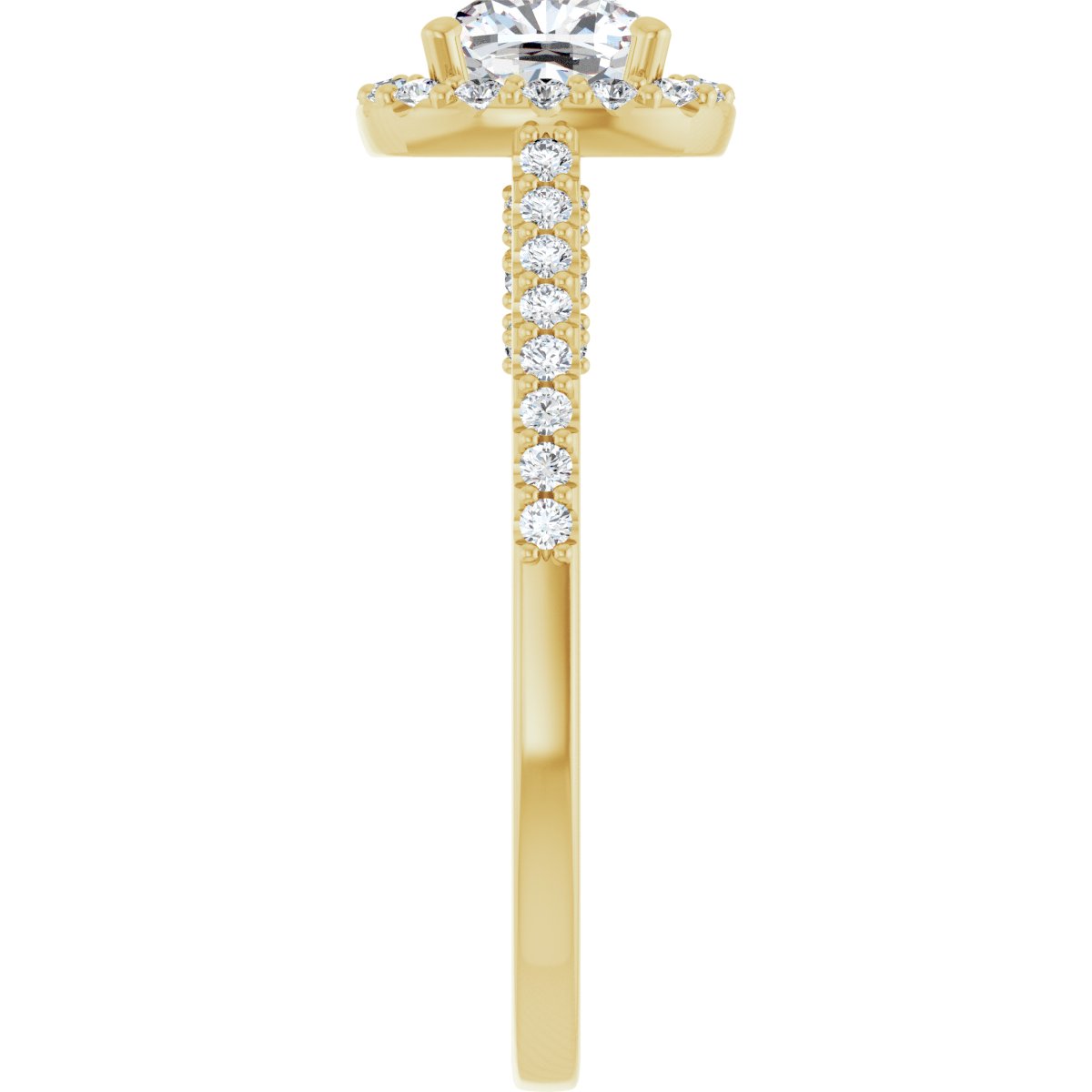Cushion Halo-Style Engagement Ring Semi-Mount - gallery - Series 122909
