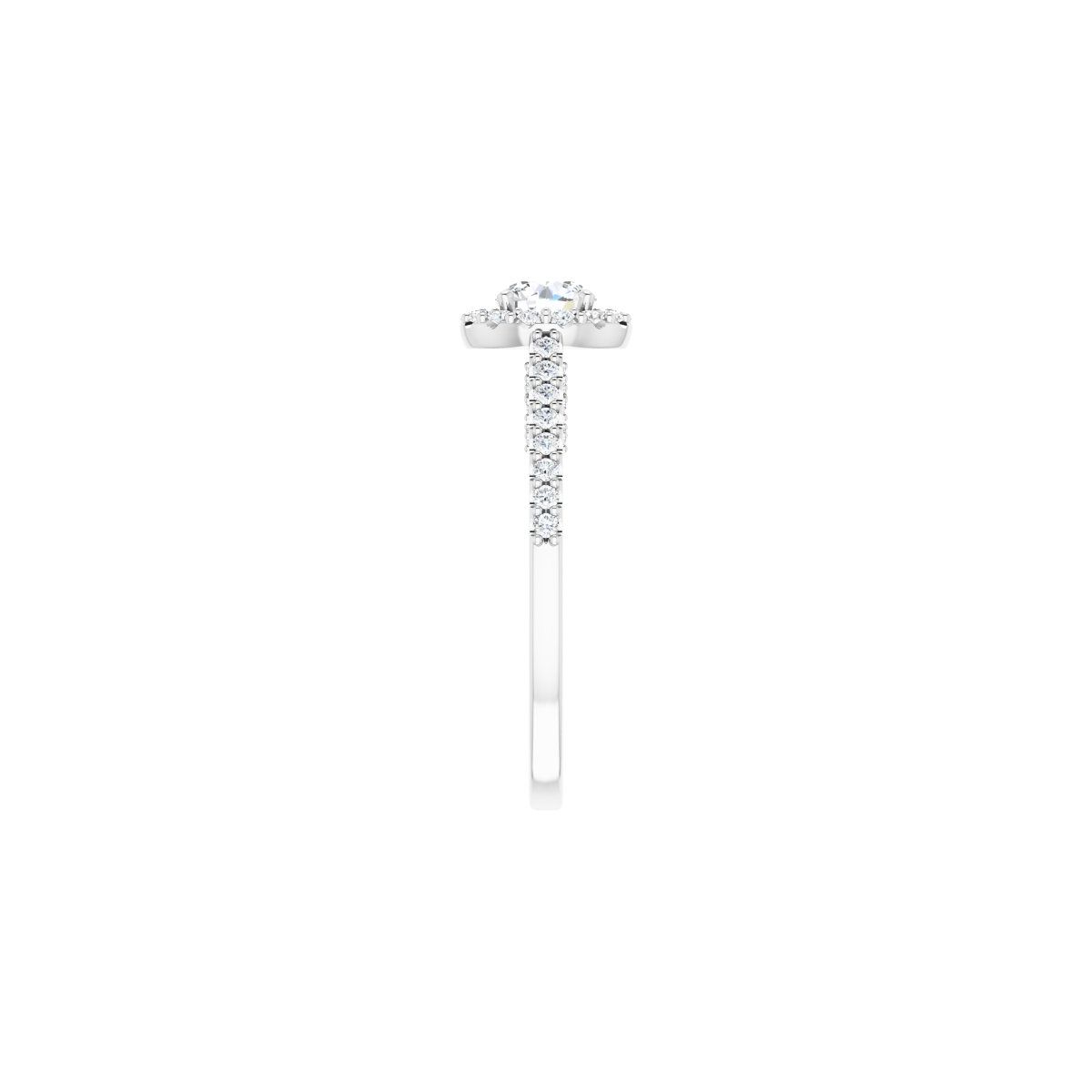 Round Halo-Style Engagement Ring Semi-Mount - gallery - Series 122909
