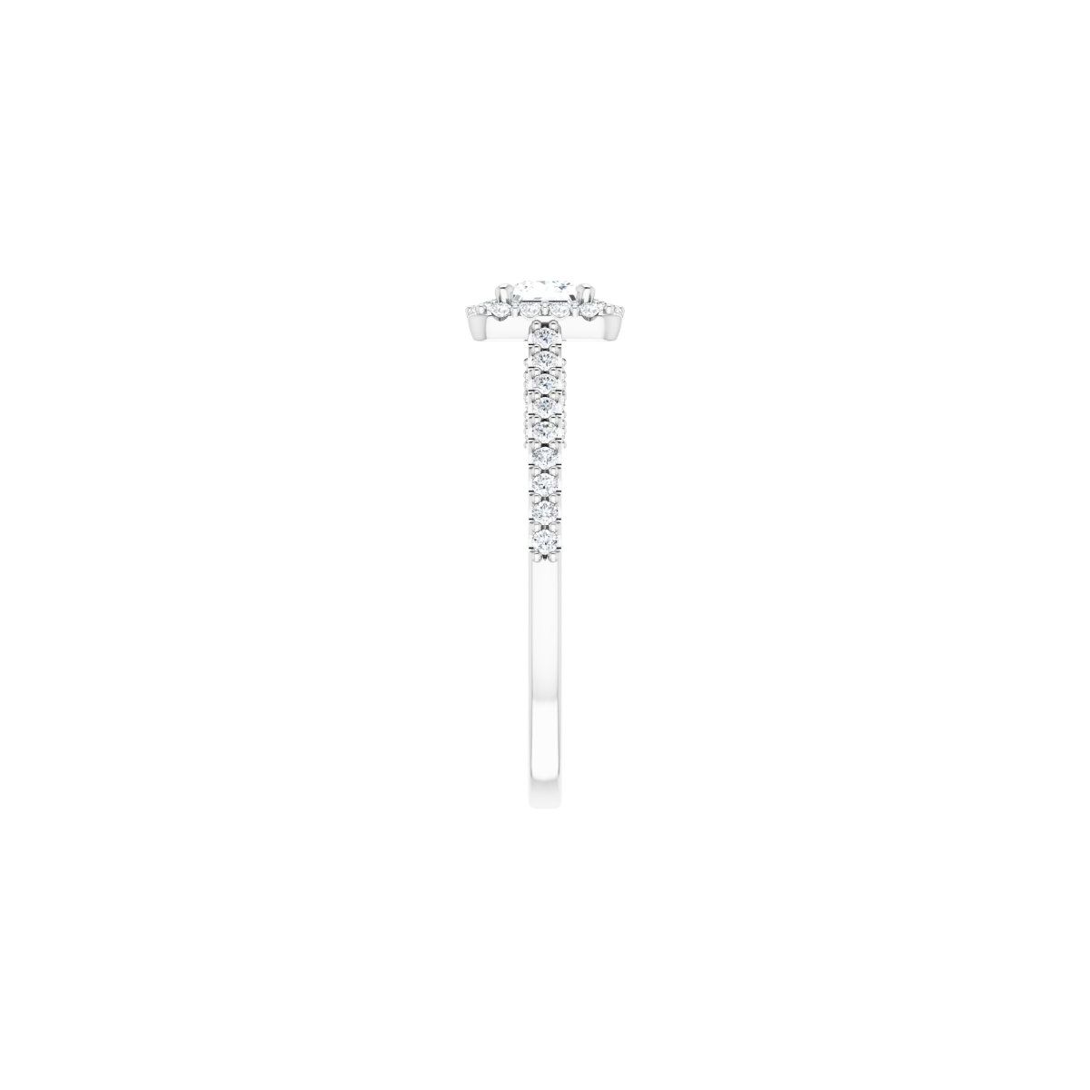 Square Halo-Style Engagement Ring Semi-Mount - gallery - Series 122909