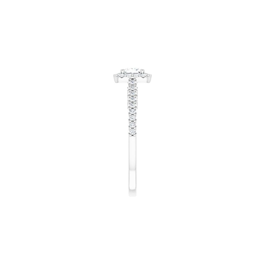 Square Halo-Style Engagement Ring Semi-Mount - gallery - Series 122909