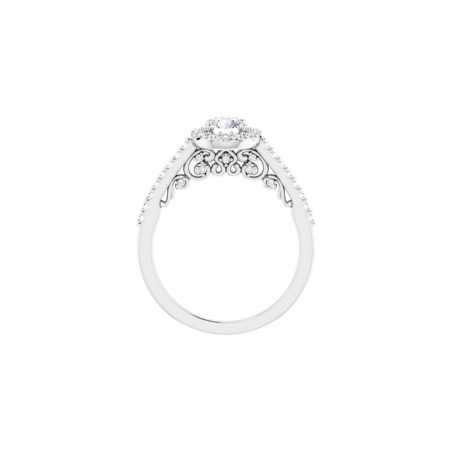 Round Halo-Style Engagement Ring Semi-Mount - gallery - Series 122909