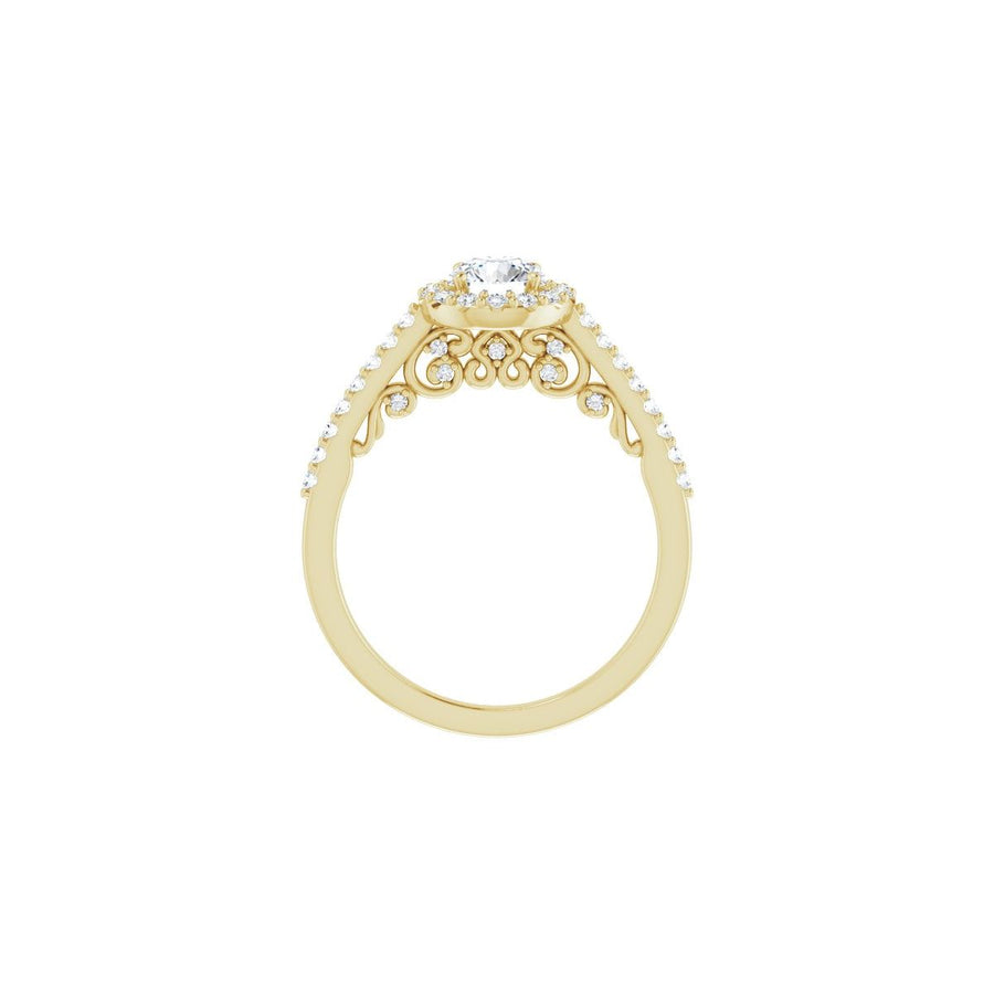 Round Halo-Style Engagement Ring Semi-Mount - gallery - Series 122909