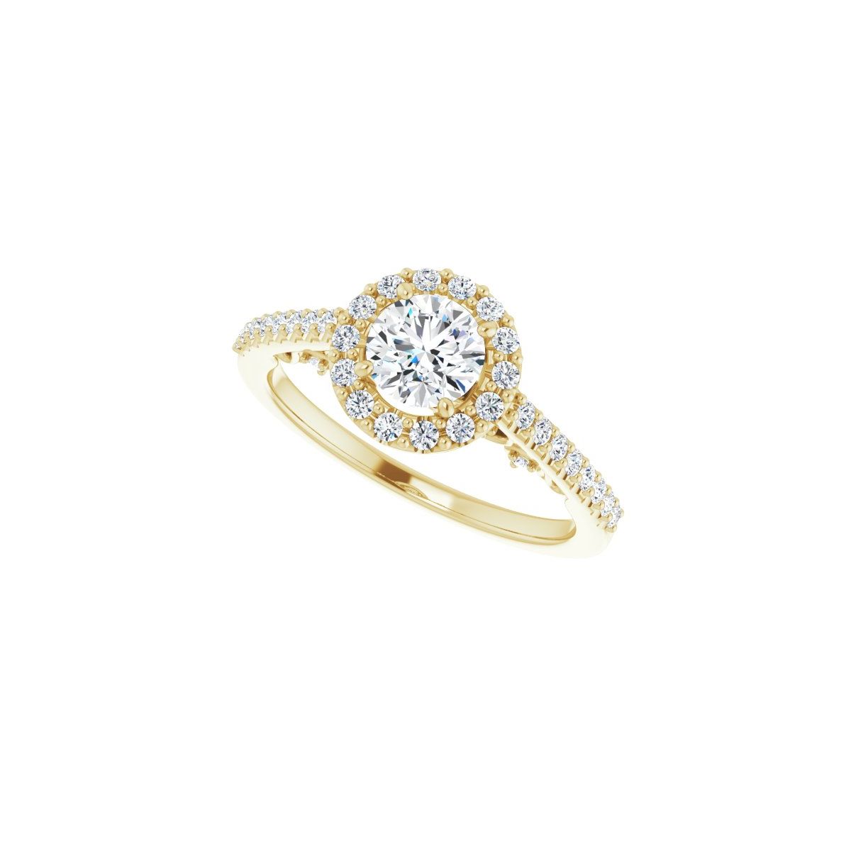 Round Halo-Style Engagement Ring Semi-Mount - gallery - Series 122909