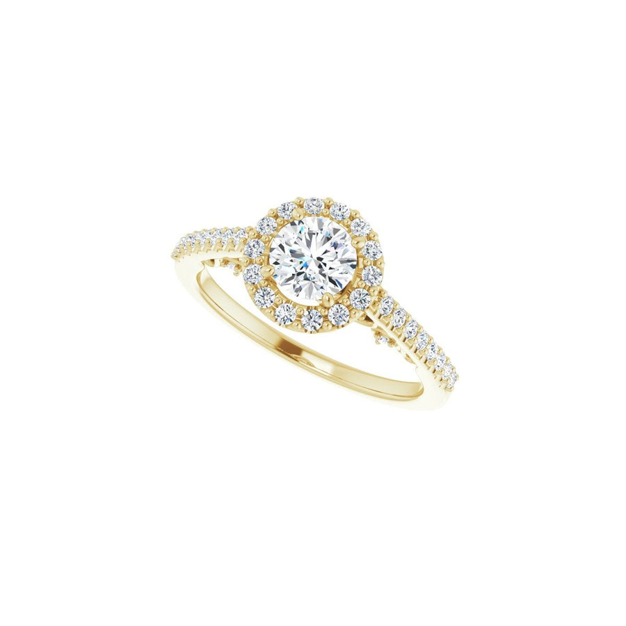 Round Halo-Style Engagement Ring Semi-Mount - gallery - Series 122909