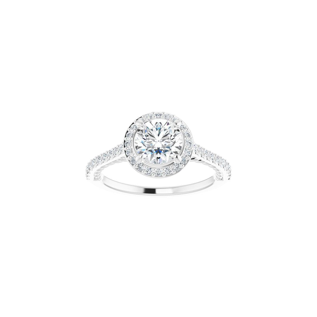 Round Halo-Style Engagement Ring Semi-Mount - gallery - Series 122999