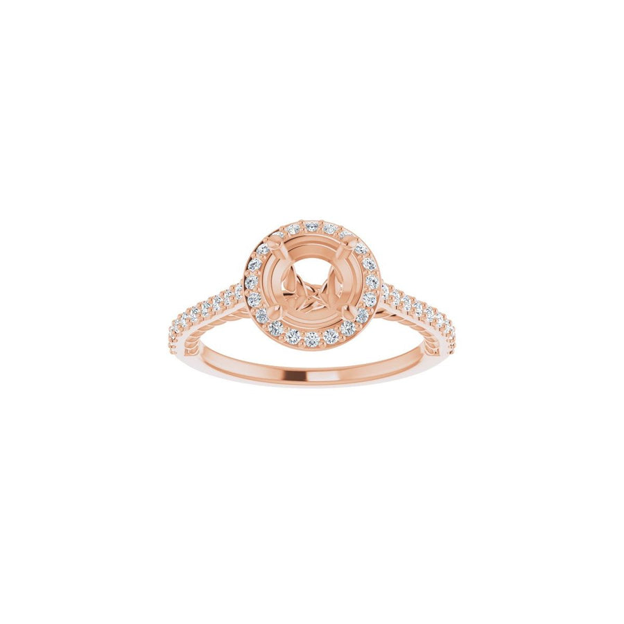 Round Halo-Style Engagement Ring Semi-Mount - gallery - Series 122999