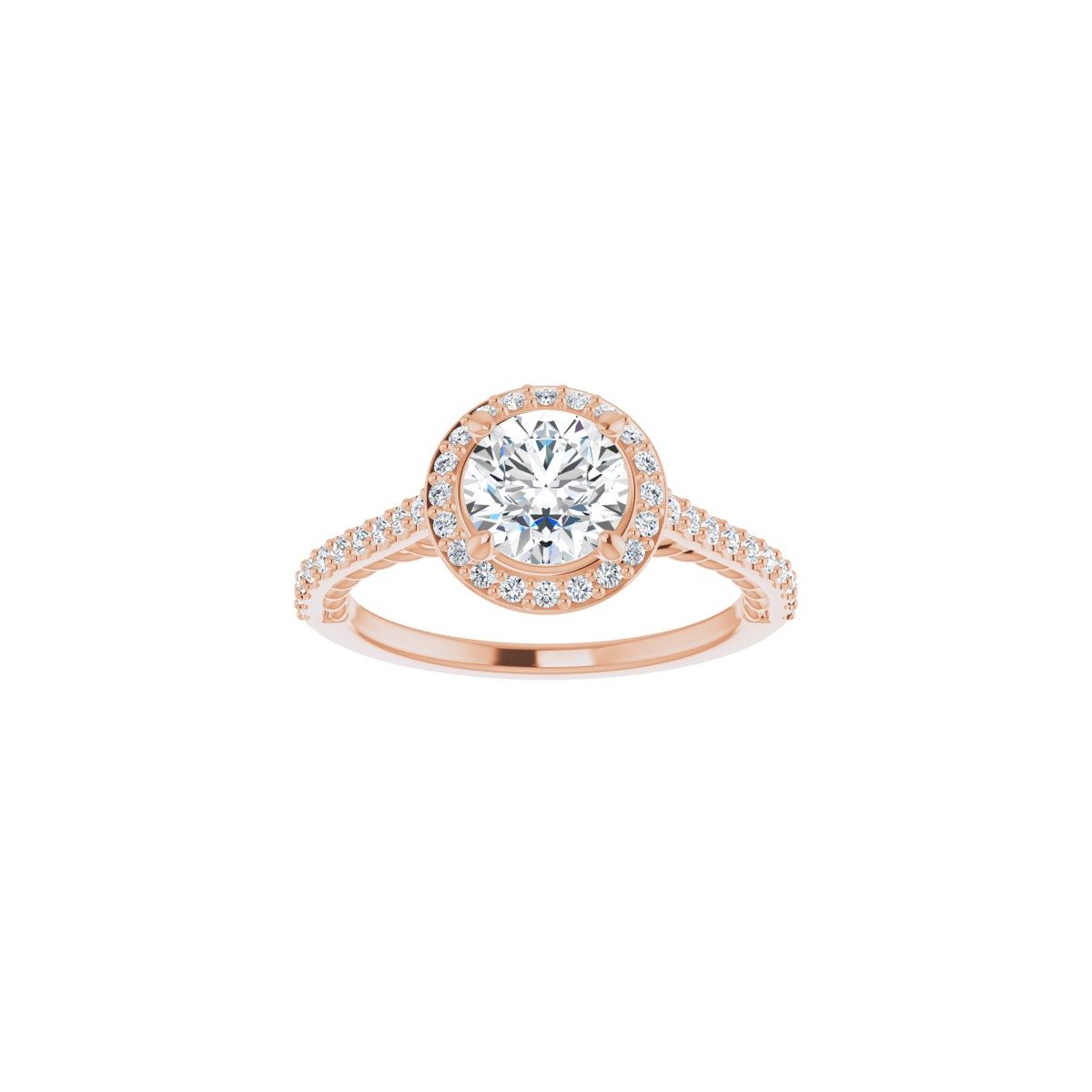 Round Halo-Style Engagement Ring Semi-Mount - gallery - Series 122999