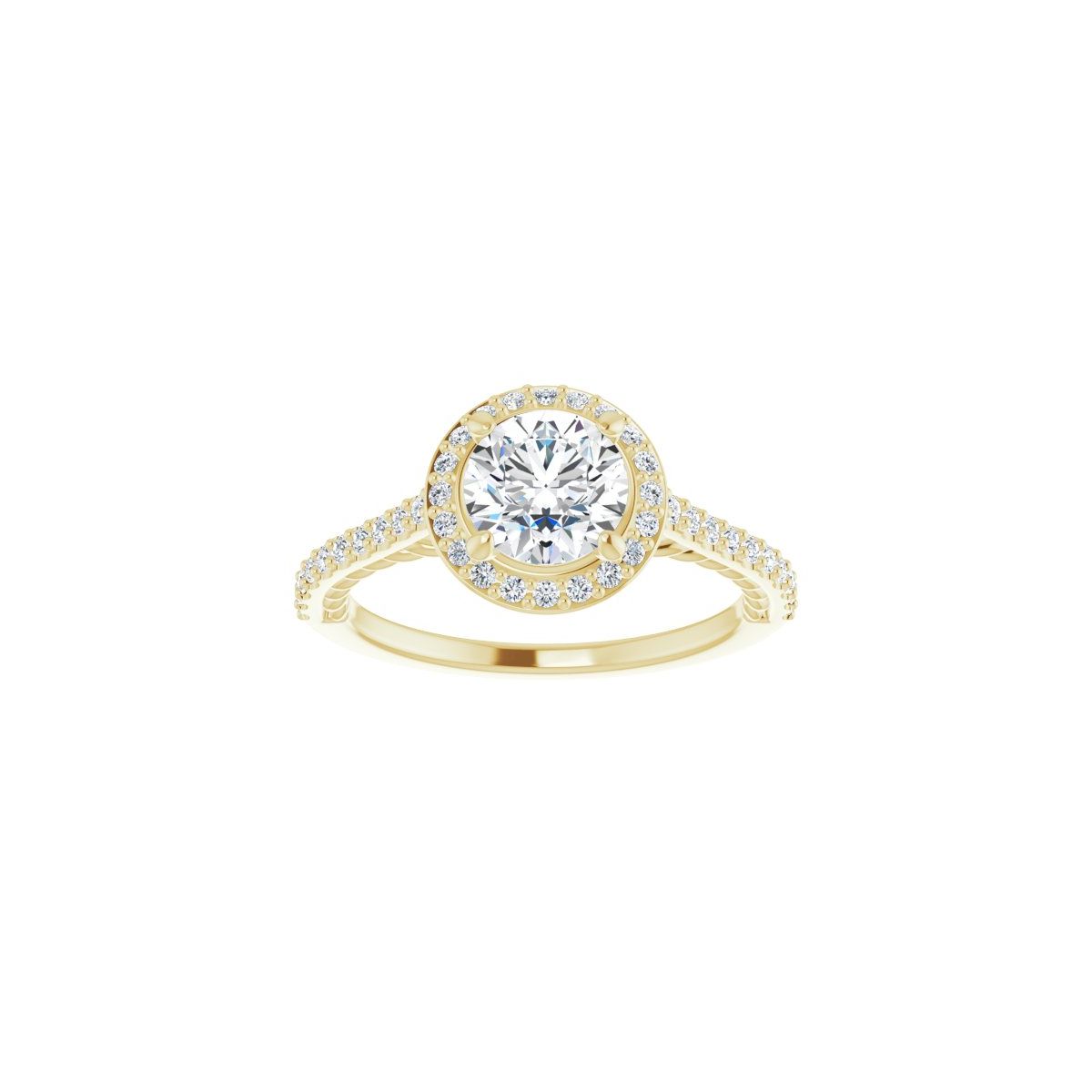 Round Halo-Style Engagement Ring Semi-Mount - gallery - Series 122999
