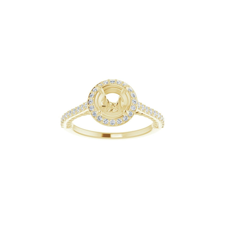 Round Halo-Style Engagement Ring Semi-Mount - gallery - Series 122999