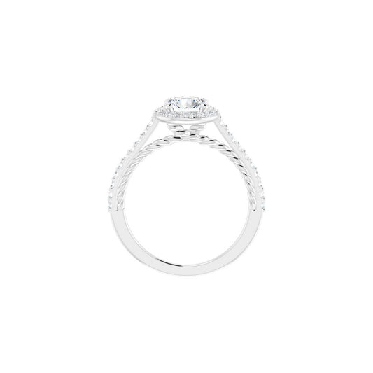 Round Halo-Style Engagement Ring Semi-Mount - gallery - Series 122999
