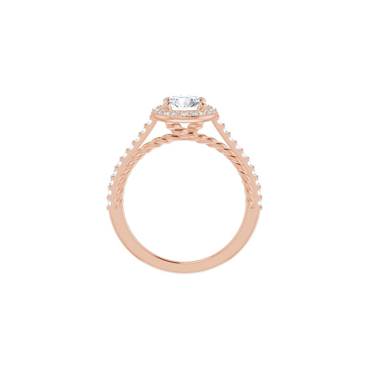 Round Halo-Style Engagement Ring Semi-Mount - gallery - Series 122999
