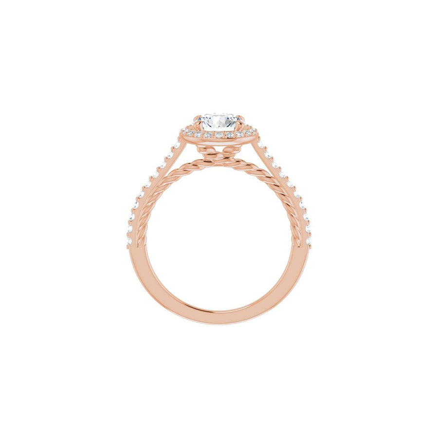 Round Halo-Style Engagement Ring Semi-Mount - gallery - Series 122999