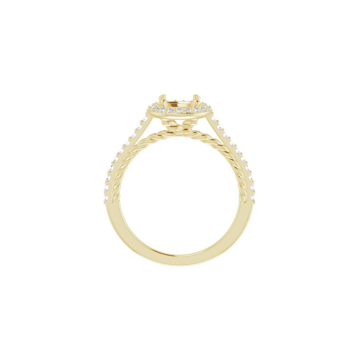 Round Halo-Style Engagement Ring Semi-Mount - gallery - Series 122999