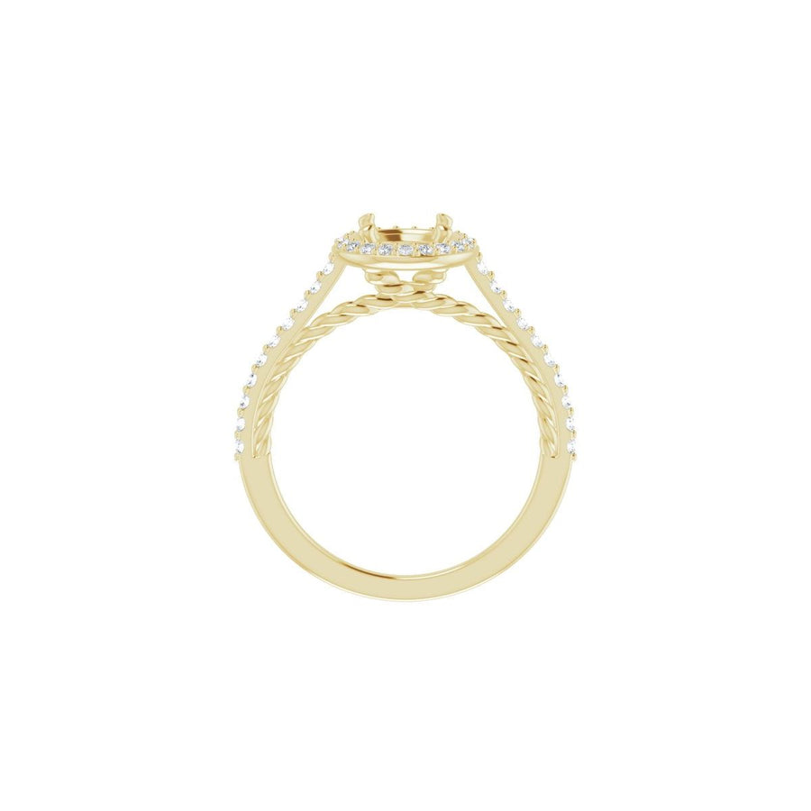 Round Halo-Style Engagement Ring Semi-Mount - gallery - Series 122999