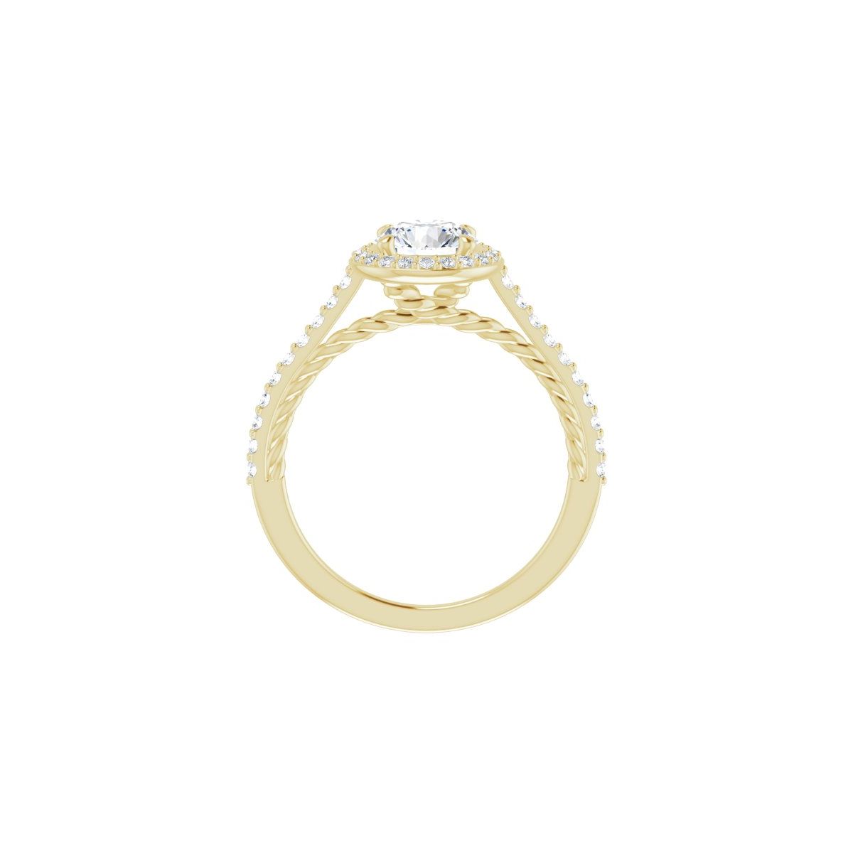 Round Halo-Style Engagement Ring Semi-Mount - gallery - Series 122999