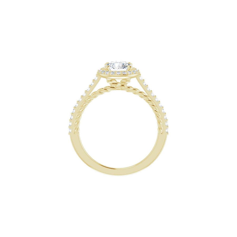 Round Halo-Style Engagement Ring Semi-Mount - gallery - Series 122999