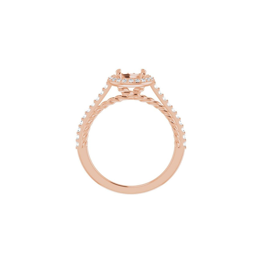 Round Halo-Style Engagement Ring Semi-Mount - gallery - Series 122999