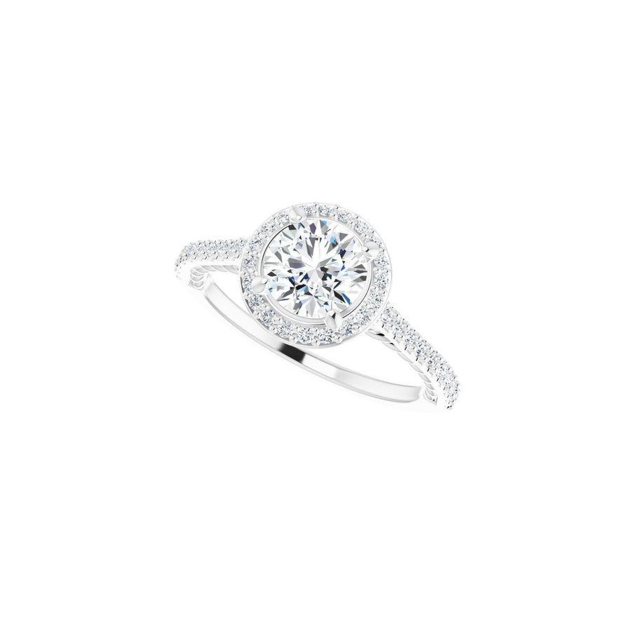 Round Halo-Style Engagement Ring Semi-Mount - gallery - Series 122999